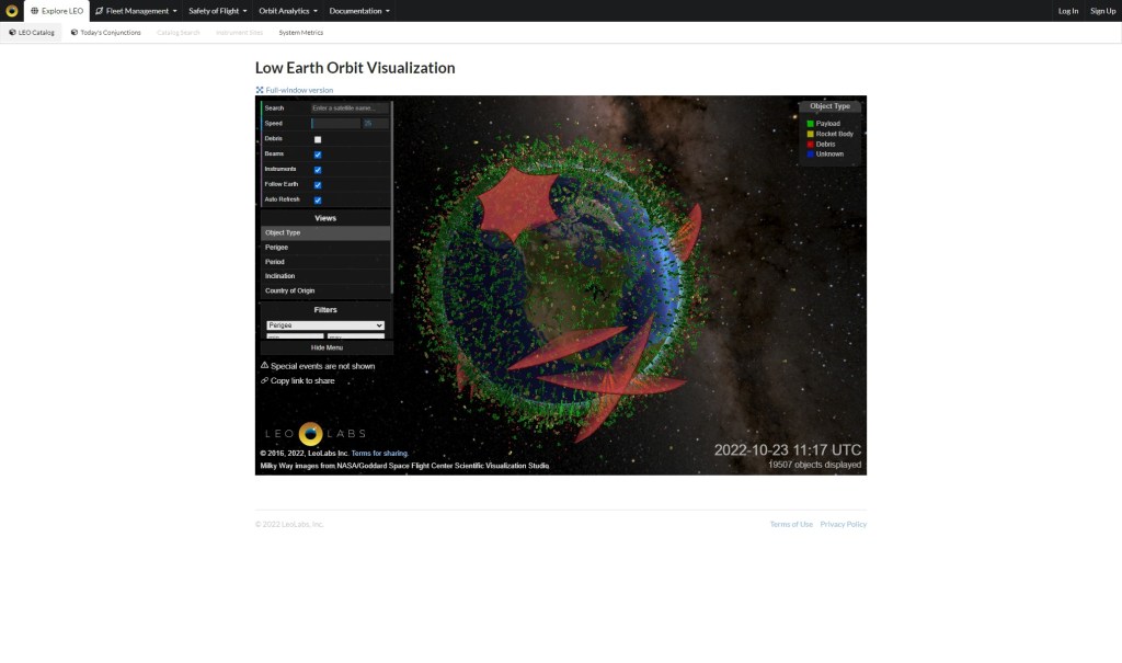 Low Earth Orbit&nbsp;Visualization