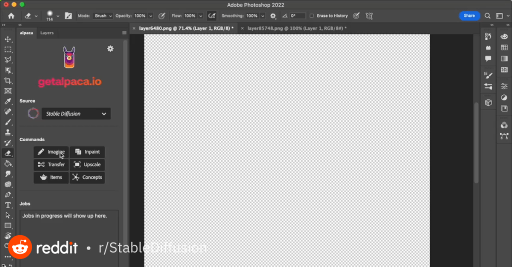Integrating StableDiffusion in Photoshop for human/AI&nbsp;collaboration
