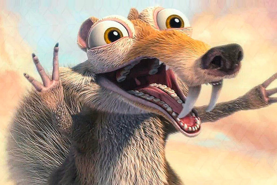 Scrat mange enfin le fameux gland et fait ses&nbsp;adieux
