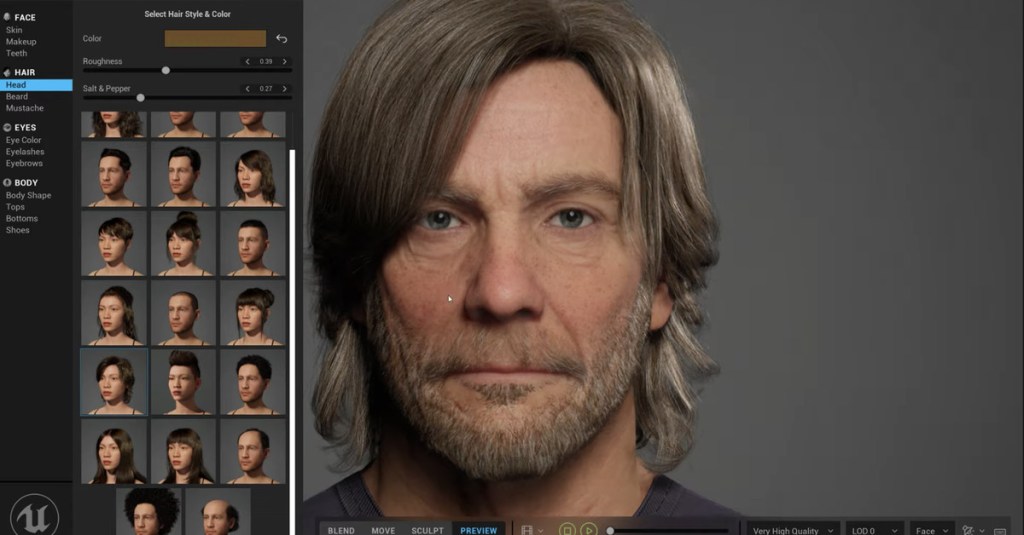 Epic’s new MetaHuman tool lets you craft realistic faces inside a&nbsp;browser