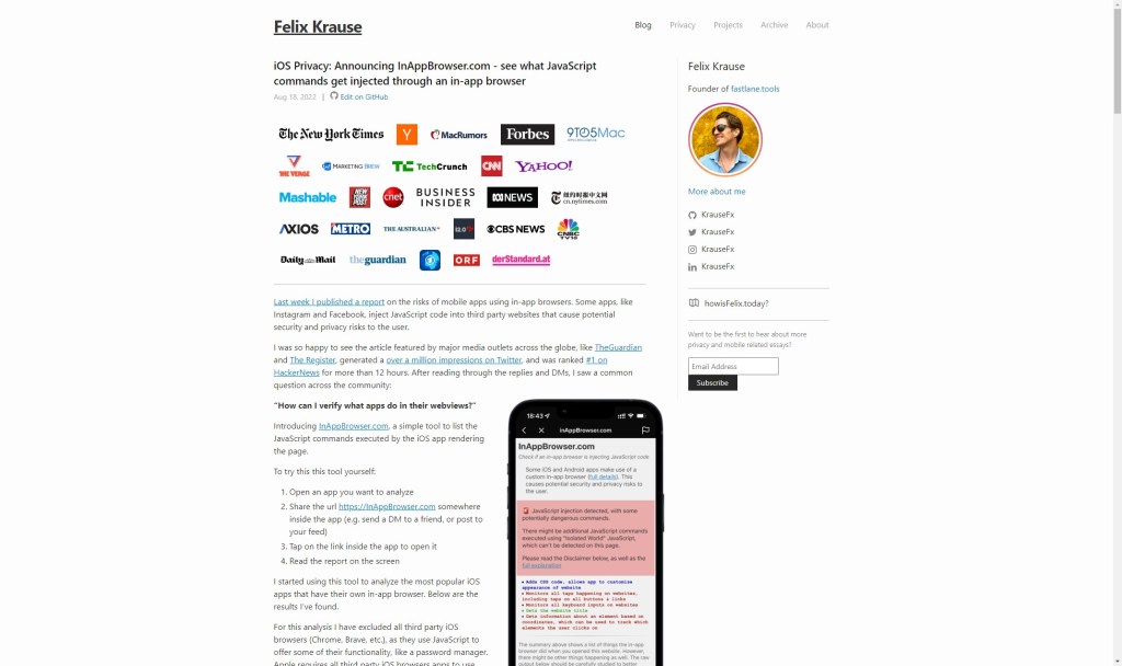 iOS Privacy: Announcing InAppBrowser.com – see what JavaScript commands get injected through an in-app&nbsp;browser