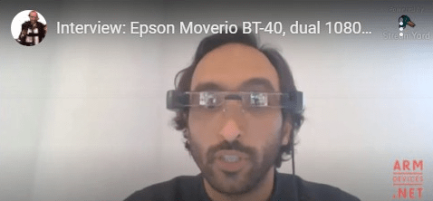 Epson Moverio BT-40, dual 1080p Si-OLED Smart Glasses for Augmented Reality with TypeC&nbsp;DP