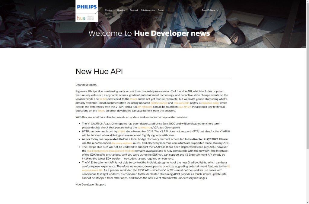 New Hue API&nbsp;v2