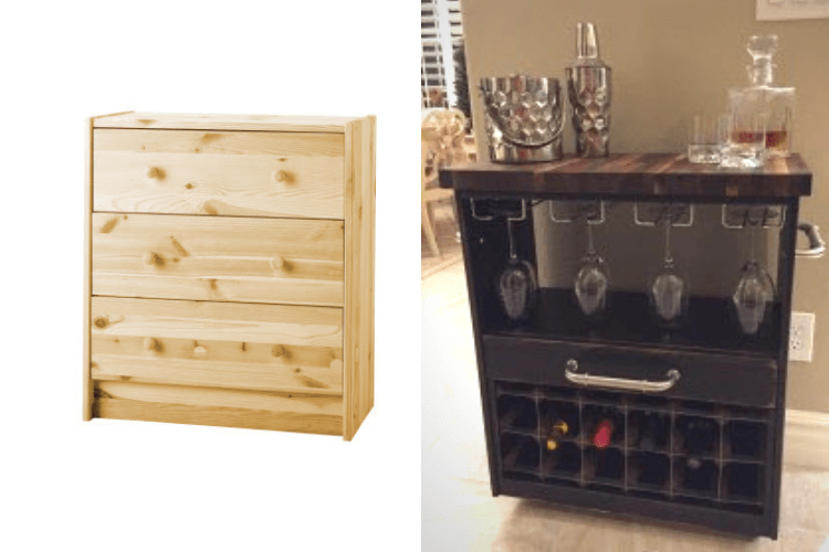 IKEA RAST Dresser Hack: Wine&nbsp;cart