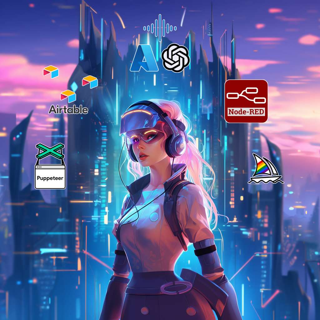 Veille 3.0 avec Azure GPT4, NeuroVoice, AirTable, Node-RED et Midjourney