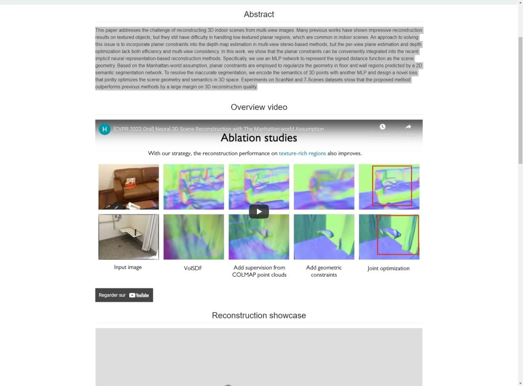 Neural 3D Scene Reconstruction with the Manhattan-world&nbsp;Assumption