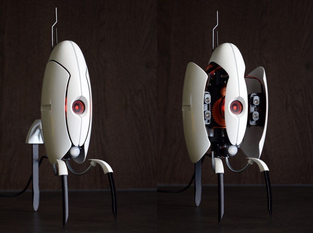 3D Printed Portal Turret Moves And Talks Like The Real&nbsp;Thing