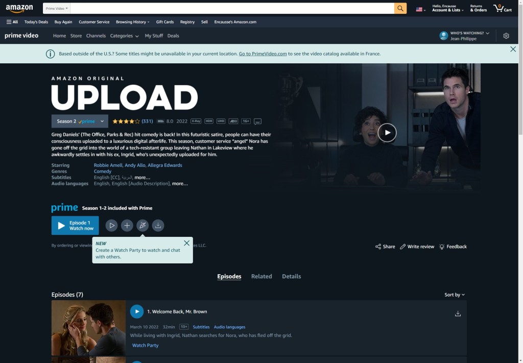 Prime Video : Upload – Season&nbsp;2