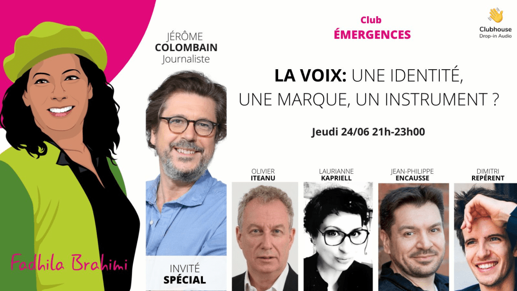 La voix : une identité, une marque ou un instrument ? ce soir sur&nbsp;ClubHouse