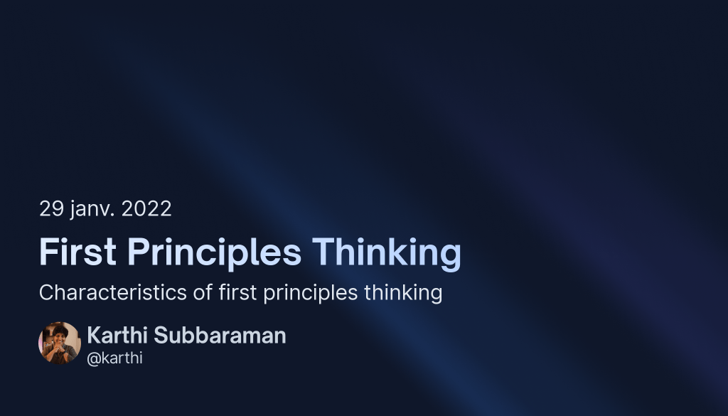 First Principles Thinking