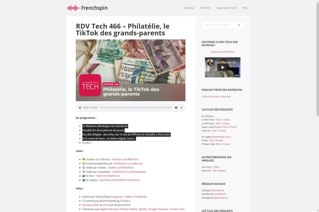 RDV Tech 466 – Philatélie, le TikTok des&nbsp;grands-parents