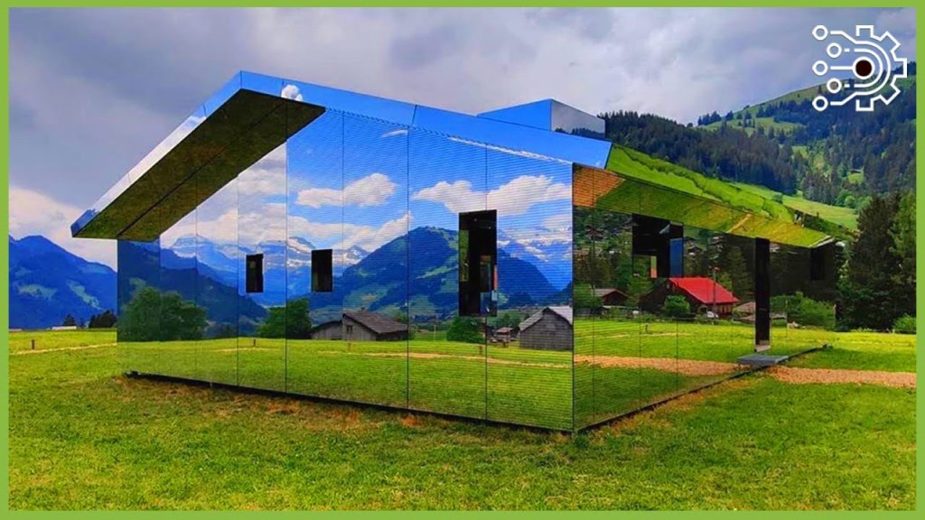 A mirror coated house in the middle of the mountains of Gstaad in&nbsp;Switzerland