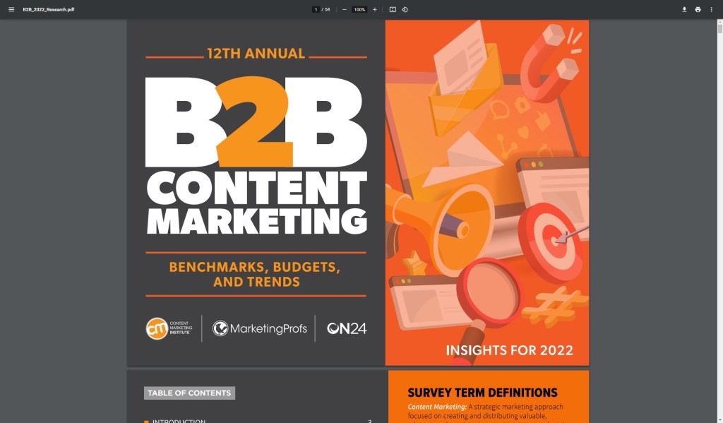 B2B ContentMarketing 2022