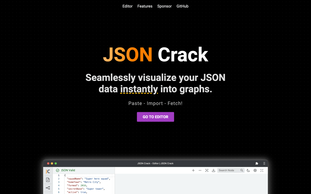 JSON Crack – Crack your data into&nbsp;pieces