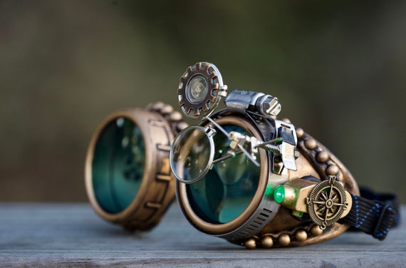 Steampunk Goggles Rave Glasses Victorian gcg aviateur&nbsp;cosplay