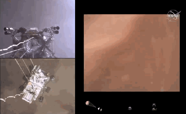 Watch Perseverance’s harrowing descent to the surface of&nbsp;Mars