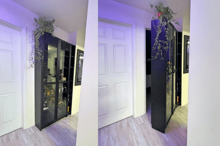 An affordable DIY murphy door bookcase&nbsp;hack