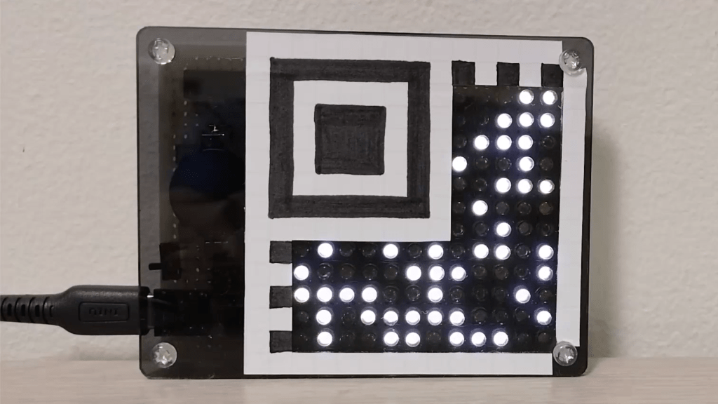 LED Clock Uses Micro QR Codes To Show The&nbsp;Time
