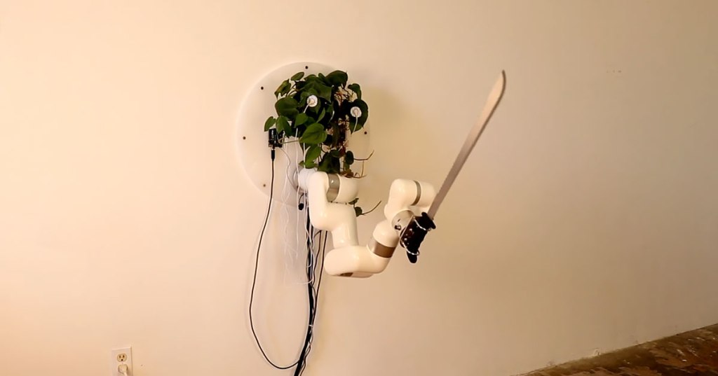 Project Lets Houseplant Control Robot Arm Equipped With&nbsp;Machete
