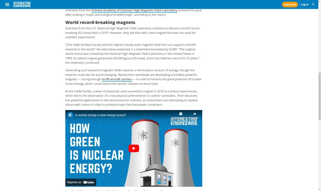 45.22-tesla magnetic field for China&nbsp;magnet
