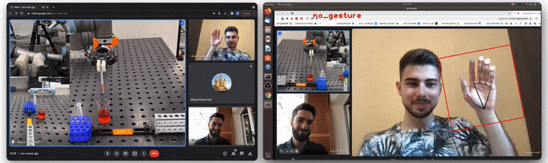 Video-Touch: Multi-User Remote Robot Control in Google Meet call by DNN-based Gesture&nbsp;Recognition