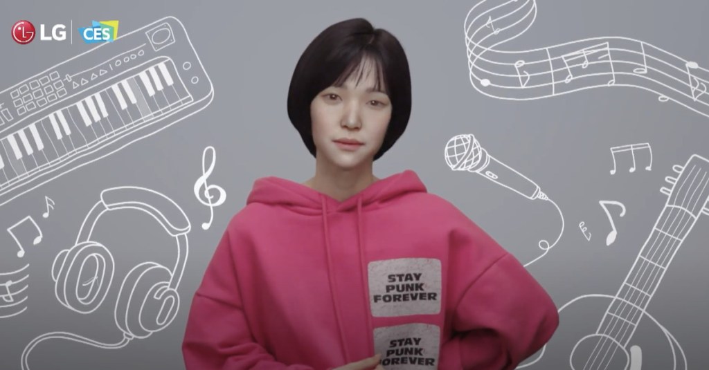 LG used a virtual influencer to announce new products during its CES&nbsp;keynote