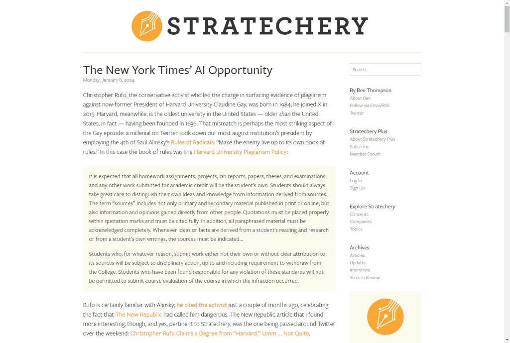 L&rsquo;opportunité de l&rsquo;IA pour le New York&nbsp;Times