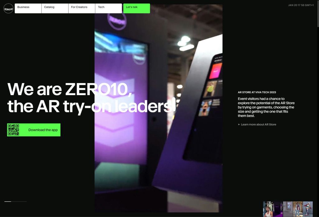 ZERO10, une entreprise de mode avec essayage en réalité&nbsp;augmentée