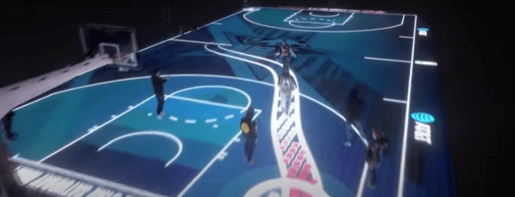 Un terrain de basketball LED interactif pour le All-Star weekend&nbsp;2024