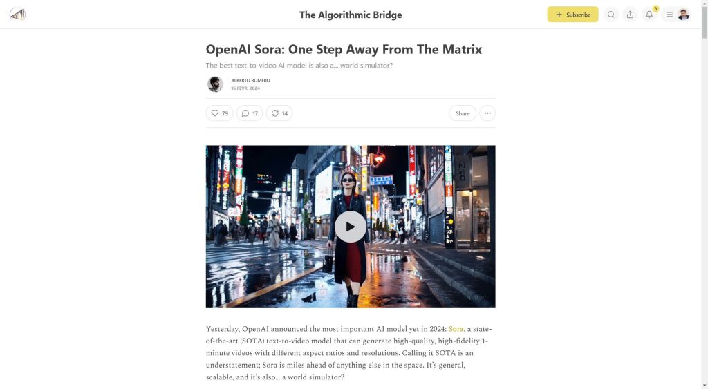 OpenAI Sora: Un pas de plus vers la&nbsp;Matrice