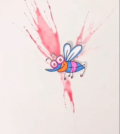 Idée créative pour mimer des moustiques se faisant&nbsp;écraser